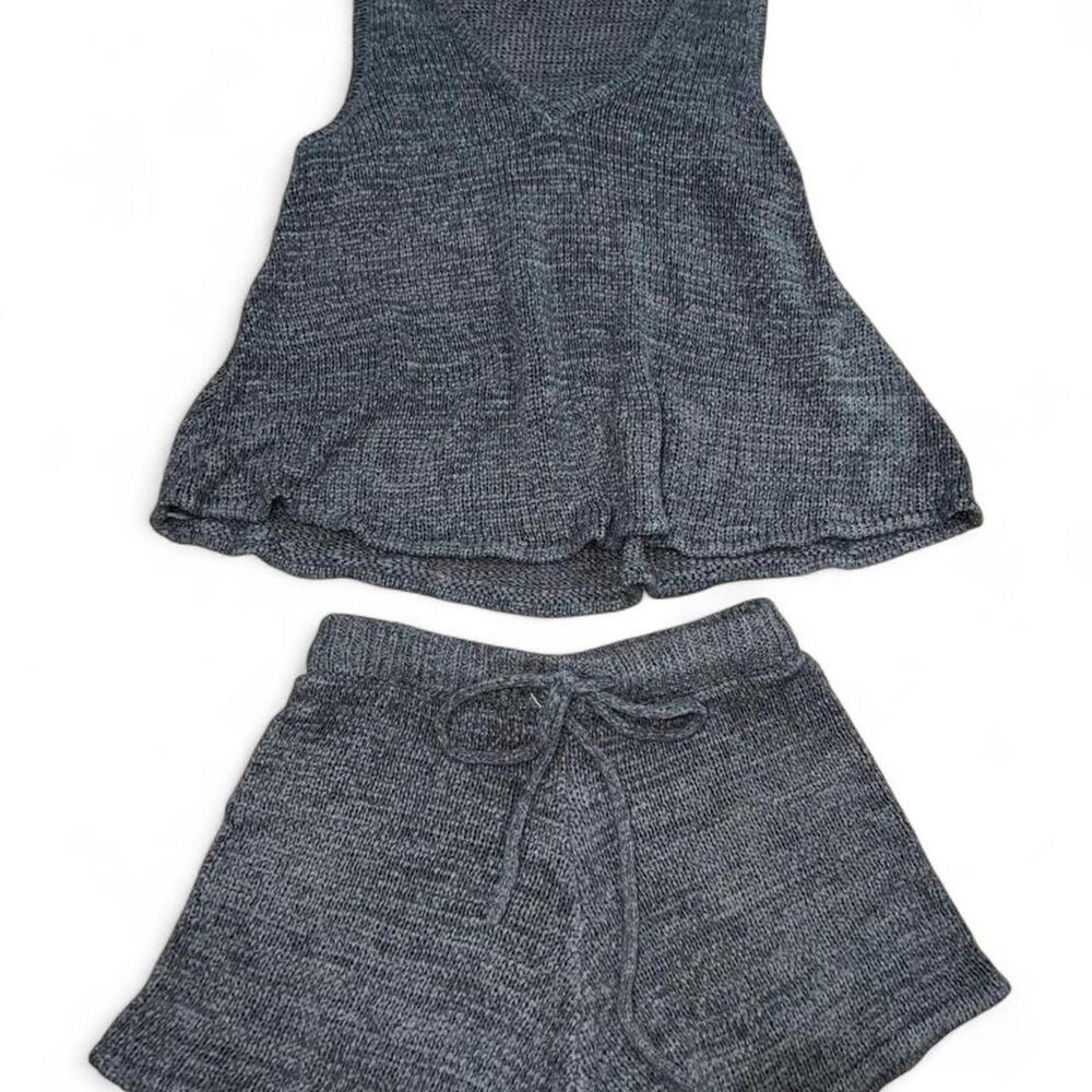 Pink Lily Grey Knit Set